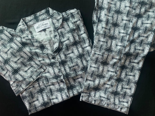 Grey Black Print